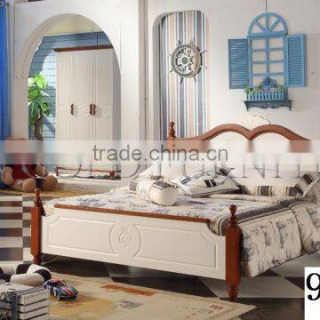 child wooden single bed designs bedroom furniture set bed for children (SZ-BT9901)