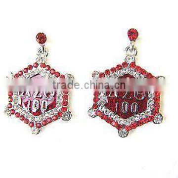 DST rhombus rhinestone earrings divine charm earing jewelry for anniversary parties wholesale