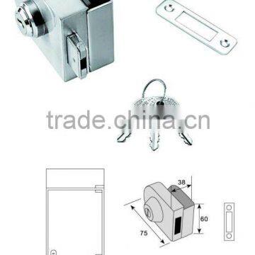 Toughness glass door lock with stainless steel