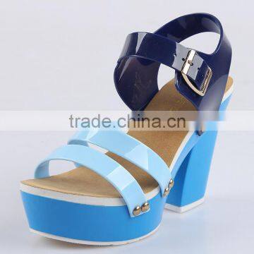 2015 Transparent High Heels Jelly Shoes Brazil Melissa Fashion Pvc Lady Shoes Sweet Party Woman Sandals photo-3