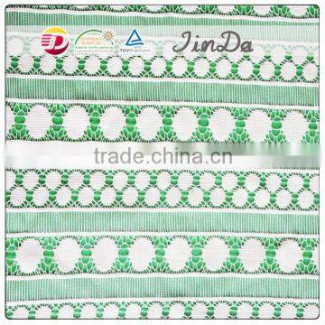 Italian white jacquard eyelash lace trim fabric