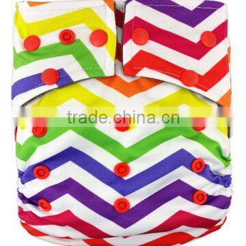 Charcoal Bamboo Fitted Cloth Diaper/Reusable Diaper With Colorful Snaps