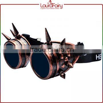 Laura Fairy Custom Fashion Glass Lens Rivet Decor Plastic Sunglasses With Elastic String