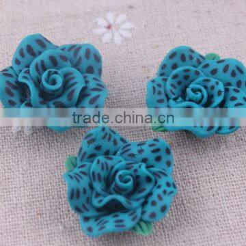 Halloween fashion handmade polymer clay beads!!chunky clay flower beads for fashion jewelry!!