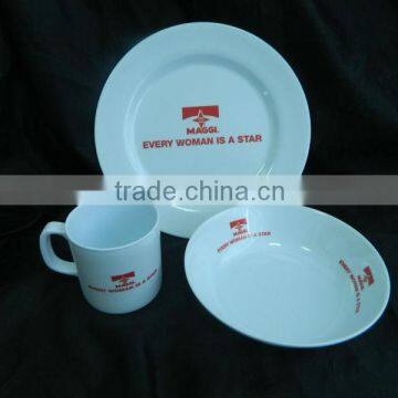 Melamine tableware sets for 3