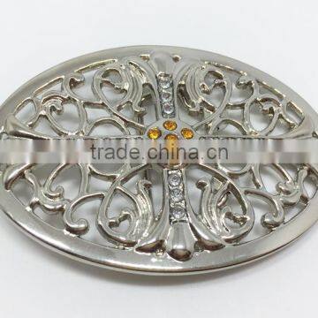 Round Belt Buckle Antique Brass Belt Buckle Mini Belt Buckle photo-2