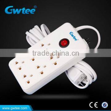 6 ways electrical protector tube plug socket with Thailand standard