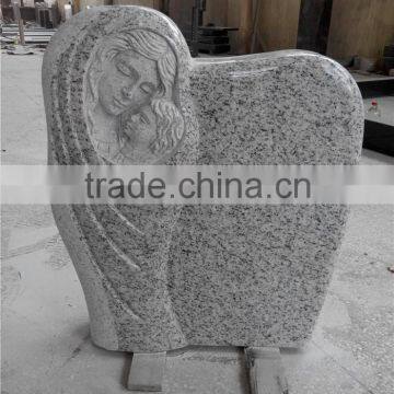 European style granite the madonna carving headstones