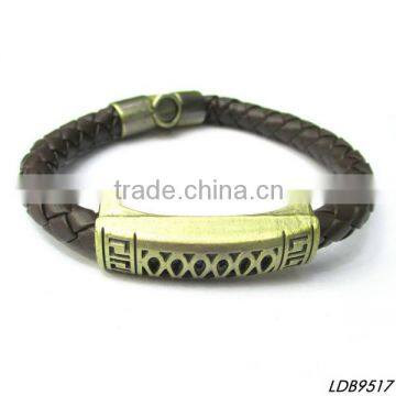 Fashion thick string brown lether bracelet