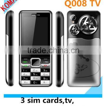 KOMAY 2.4inch Triple Sim Cards Mobile Phones Q008