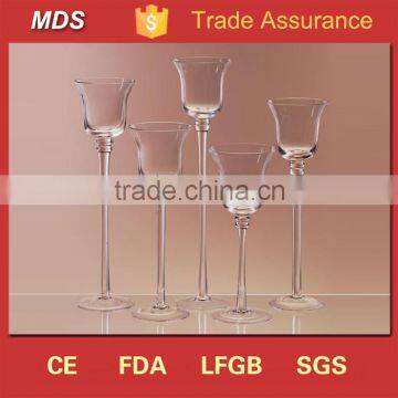 Wholesale wine glass shape mercury glass candle holders