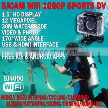 1080p 12M Sports Camera Action Helmet DV IOS Android App 30m HD WIFI SJCAM SJ4000 photo-2