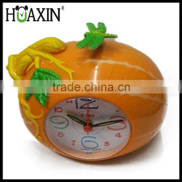 kids cartoon style quartz metal BB alarm clocks vegitable clocks