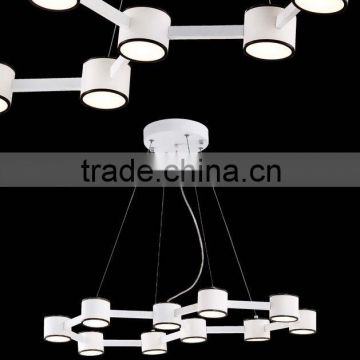 Contemporary Type White Color Led Chandelier Glass Lendant Lighting