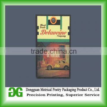 paper and plastic hang tag with Double inserts cotton thread