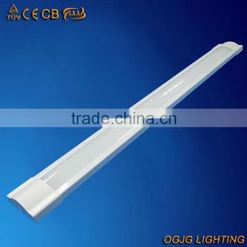 ceiling mounted luminaires for direct diffused linear fluorescent lighting