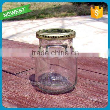 Honey glass jar with metal lids hot sale honey jars storage honey