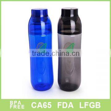 Big print area single wall plastic sport water bottle