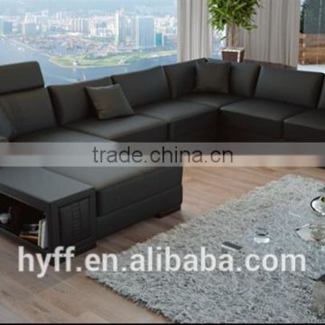 Northern Europe Nordic style genuine italy leather corner office sofa HYZ13