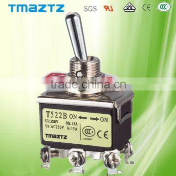 6 way 15A 250V ON ON Toggle switch mini toggle switch miniature toggle switch 1321 T522B