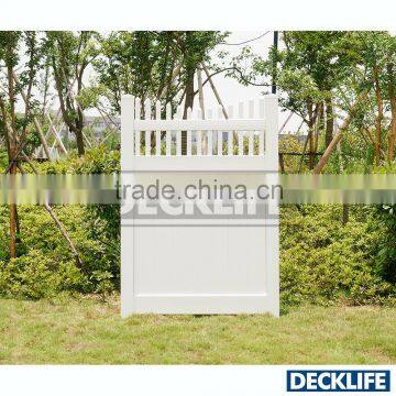 Scalloped Top Garden Fence Gate Plastic PVC Privacy with Balusters Gate DPBSCG6X4