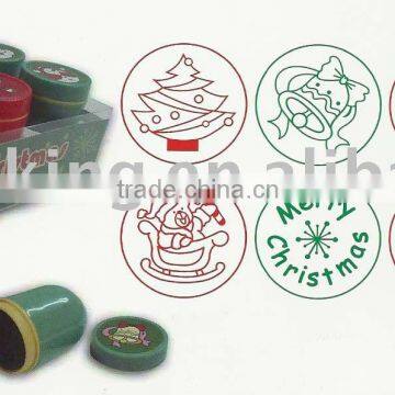 embossed self-ink toy stamp for Christmas design