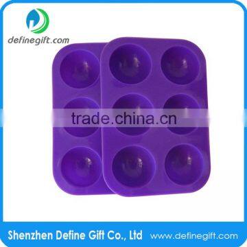 6 Hole Half Sphere Round Ball Shape Jelly Ice Candy Muffin Silicone Cupcake Mold photo-2