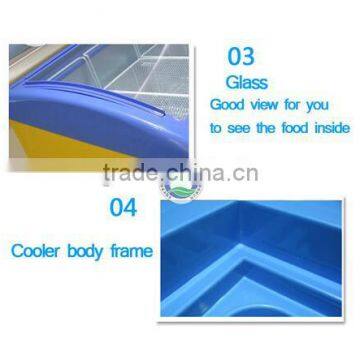 SD-358Y Ice Cream Open Top Refrigerator Top Glass Door Portable Mini Freezer photo-6