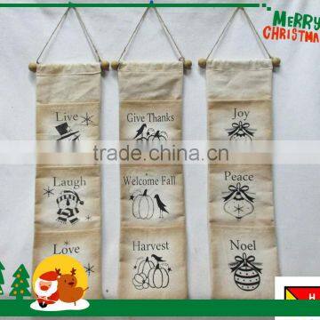 Christmas Santa Snowman Candy Xmas Gift Bag Hanging Handbag Stocking Filler