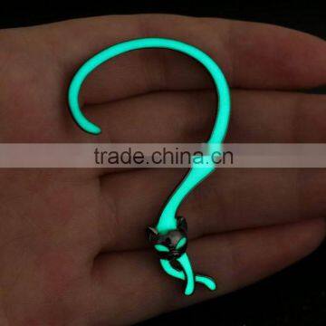 Vogue Noctilucent Jewelry Elegant Cat Earrings Personalized Ear Cuff Wholesale photo-5