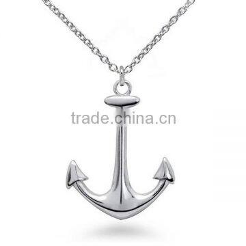 Sterling Silver Anchor Pendant Necklace