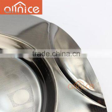 3pcs Oval Black Nickel Plating Metal Serving Tray Ss410 0.55mm Thickness Serving Tray photo-4