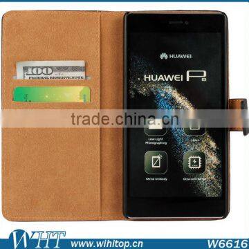 Leather Card Slot Flip Cover With Stand for Huawei Ascend P8 Case photo-3