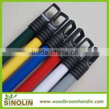 SINOLIN Colorful Smooth PVC Cover Iron Metal Broom Handle,plastic coated metal broom handle