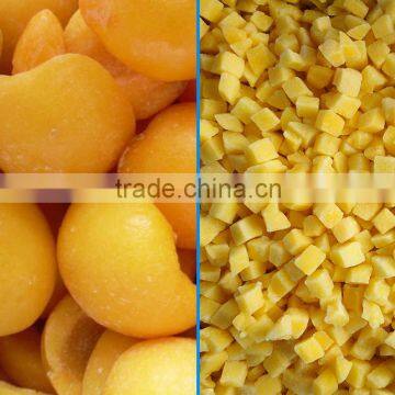 IQF frozen Yellow peach strips with good quality and hot price