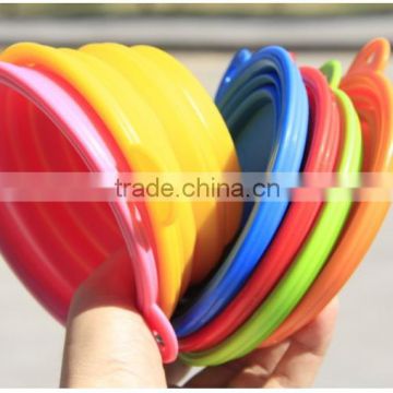 2014 eco-friendly design silicone folding pet bowl