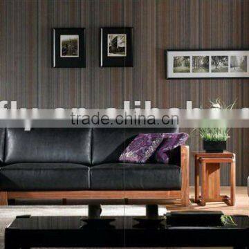 L shape Modern wooden frame fabric sofa