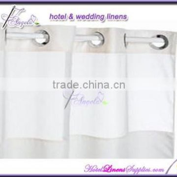 hookless hotel shower curtain, hookless bath curtain-water proof fabric (180*180cm),