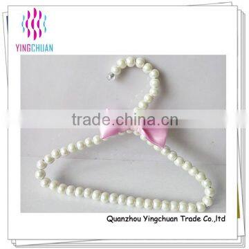 Child cute plastic pearl bead clothes hanger