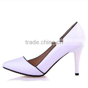 2015 Guangzhou Factory Real Leather Block Heels Women Shoes photo-4