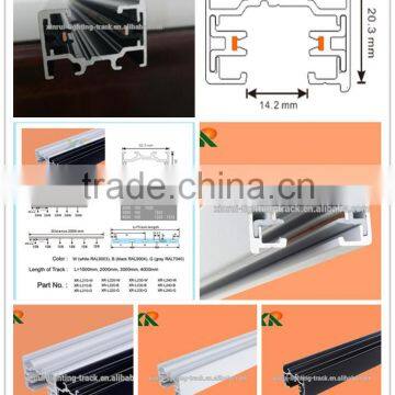 1 Phase 2 Wires Track Light Rail for Led COB Track Light in Window Display