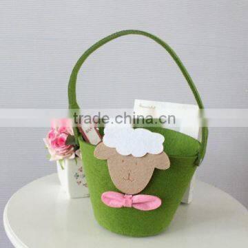 Creative cartoon felt Easter gift basket felt portable storage basket