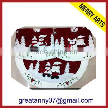 2014 new hot style christmas decoration christmas tree skirt non woven christmas promotional tree skirt wholesale