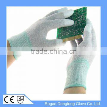 Carbon Fiber Finger Fit ESD Gloves for Cleanroom Safety and Antistatic Protection Use