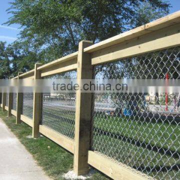 Concrete room closed with chain link fence