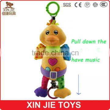 funny best selling pull string baby musical plush duck toy