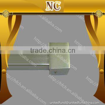 simple square design metal window curtain rod finial