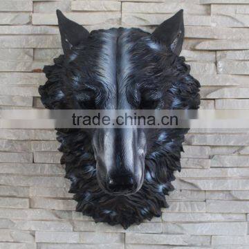 Artificial good quality wall mounted resin wolf decoration