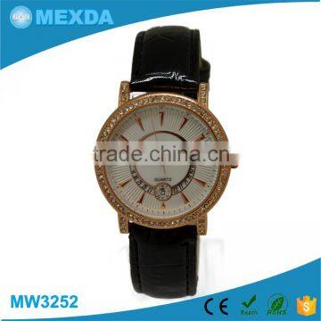 Fashion design japan miyota movt diamond alloy case sexy ladies watches
