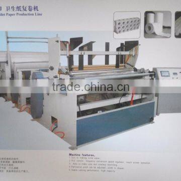 Automatic Printing Toilet Paper Roll and Gluing Perforated Kitchen Paper Roll Machine photo-3